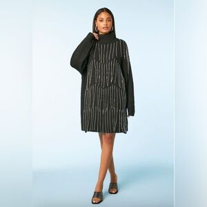 F21 Rhinestone Turtleneck Sweater Dress- Size Medium - NWT